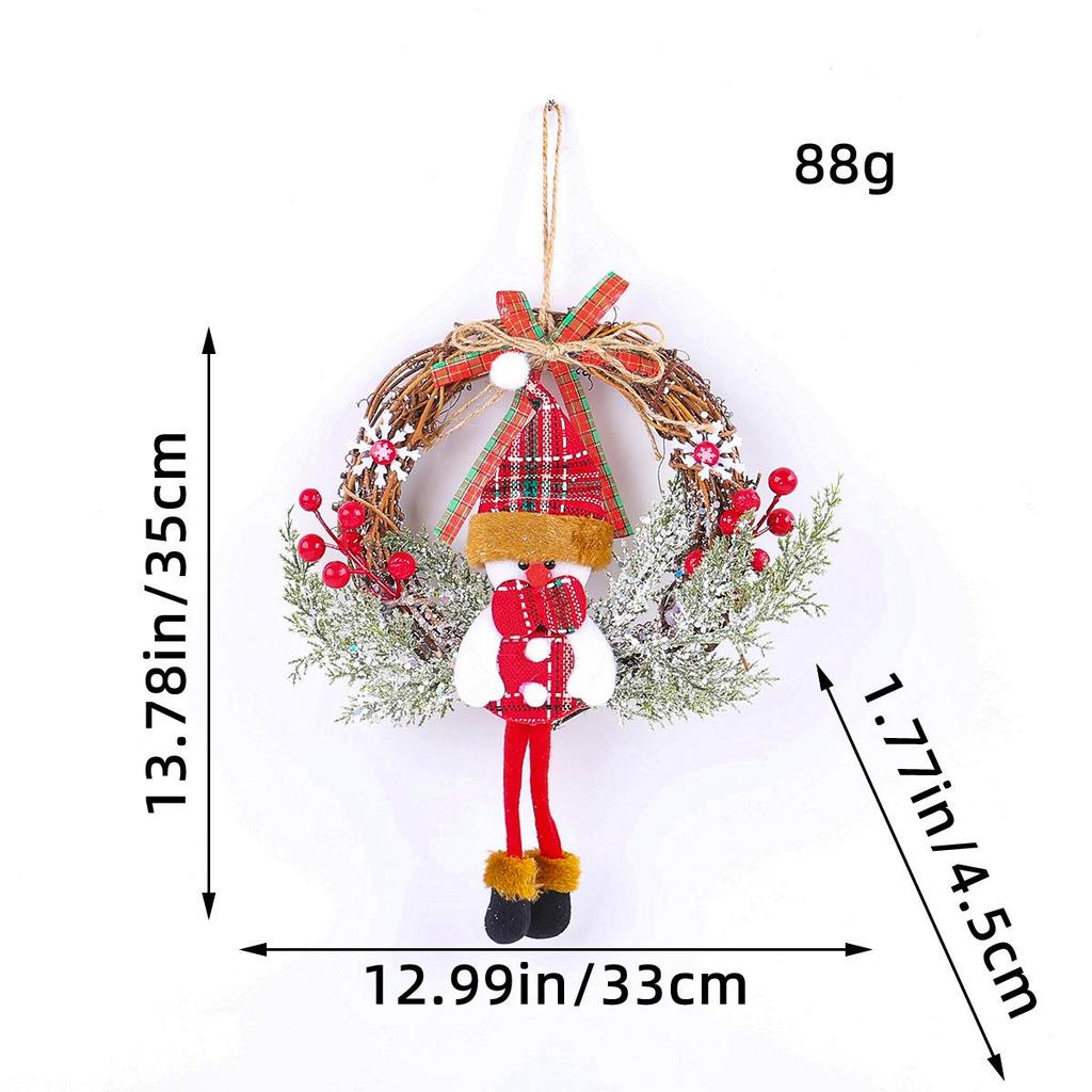 Fresh Christmas Wreath for Window and Door Display Decorations