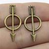 20pcs Arrow Charms Tibetan Bronze Silver Color Pendants Antique Jewelry Making DIY Handmade Craft