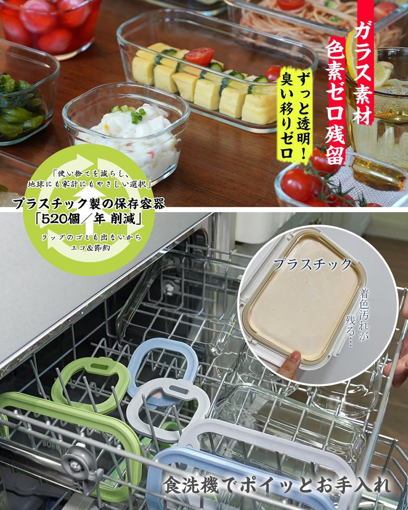 BOROHOUSE Glass Storage Set X 1 X and Freezer Silicone Airtight Lunch Box Set Lunch and Cleaning Perfect for Baby Gray Heat-Resistant Containers,