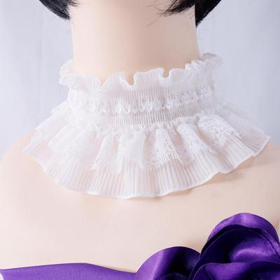 Halswärmer Choker aus Spitze im koreanischen Stil für Mädchen: Vielseitiger Schmuck mit hohem Kragen zur Abdeckung von Narben, ideal für Herbst und Winter