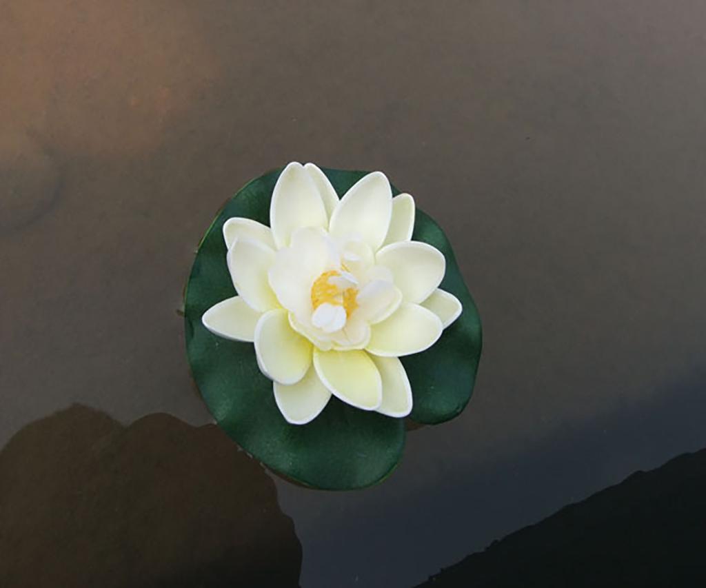 Mini floare artificială de lotus, plantă de lotus falsă plutitoare, micropeisaj de nufăr, pentru iaz, grădină, plante #H