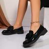 Elegant Loafers - Breathable Low-Heel Dress Shoes with Bow Detail, Slip-On Design, All-Season Comfort Work Footwear, Mary Janes Style Office Shoes