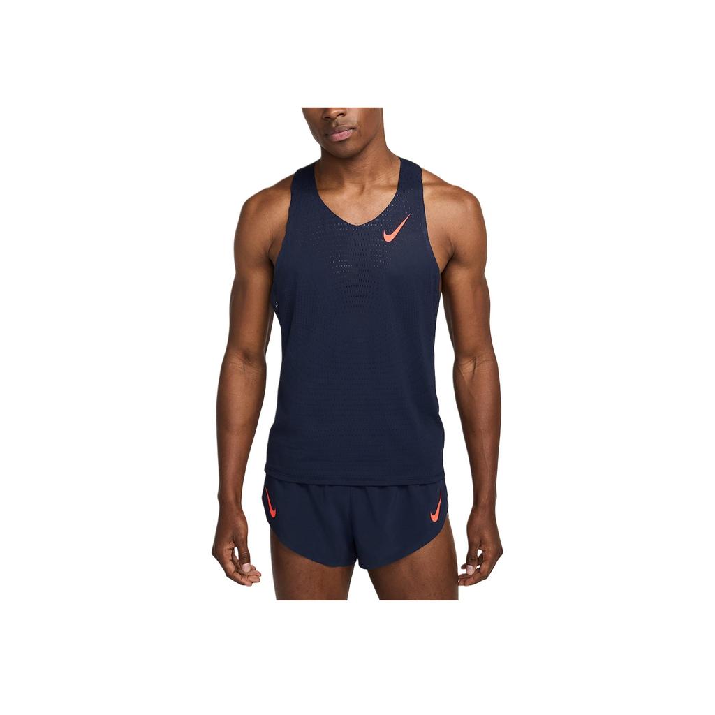 Nike Aeroswift Dri-FIT Adv Solid Color Versatile Breathable Tank Top Men Tops Obsidian Bright-Red FN4231-451