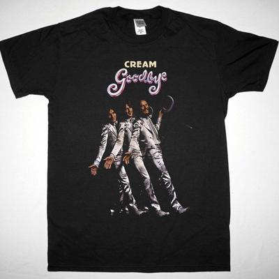 Creme Goodbye 1968 Schwarzes T-Shirt Classic Rock Tee