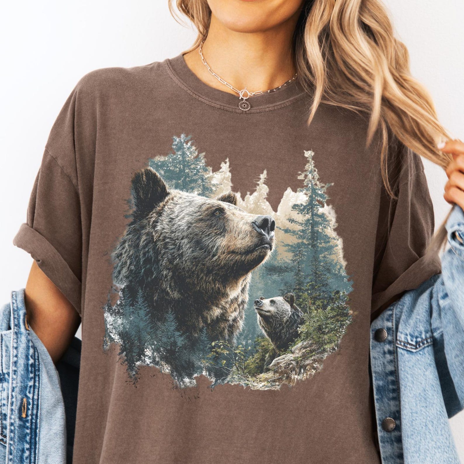 Vintage Bear Comfort Colors® T-Shirt - Unisex Retro Nature Shirt - Outdoorsy Graphic Tee S