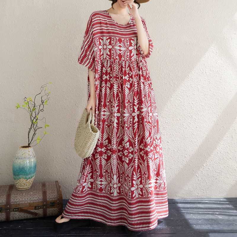 New Women's Loose Bohemian Artistic Dress