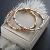 Rainbow Rhinestone Stainless Steel Bangle for Women New in Gold Plated Jewelry Luxury Gold Color Girlfriend Friend Gift