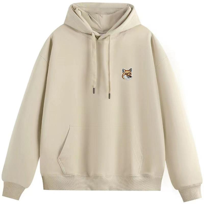 Fashionable Fur Fox Logo Hooded Sweatshirt