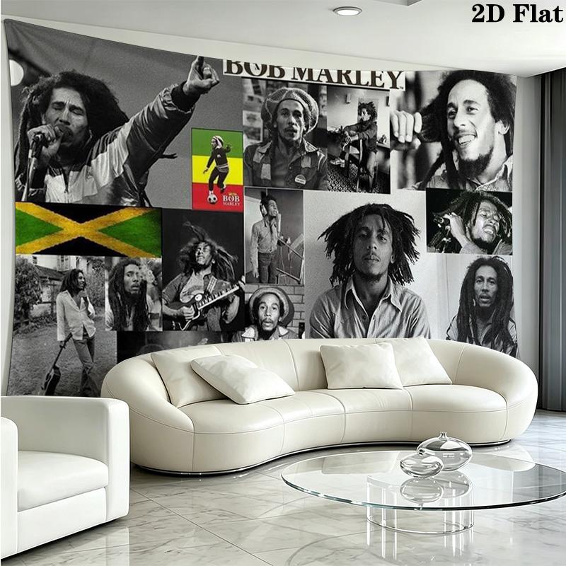 Bob Marley Poster Wall Tapestry Aesthetic Wall Hanging Printed Fabric Blanket Decorative Tapestries for Bedroom Living Room Home Decor