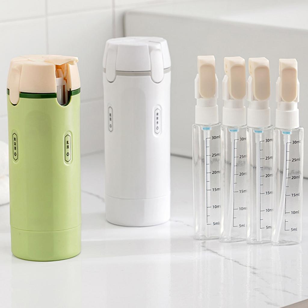 Travel Size Toiletry Bottles 4 in 1 Set Portable Leak Proof Cosmetic Containers ABS PET Material