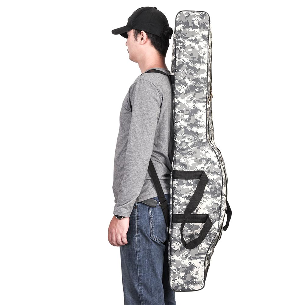 3 Layers Fishing Bag Portable Folding Fishing Rod Reel Bag Fishing Tackle Carry Bag Case Travel