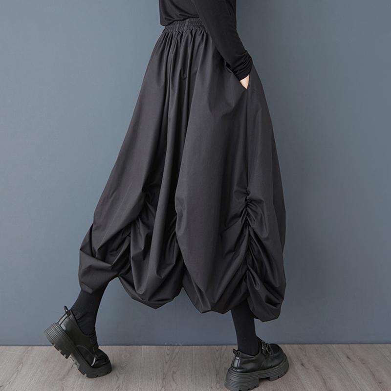 DIMANAF 2025 Sommer Damen Neue Röcke Übergröße Elastischer Bund Plissiert Übergroß Locker Röcke Uni