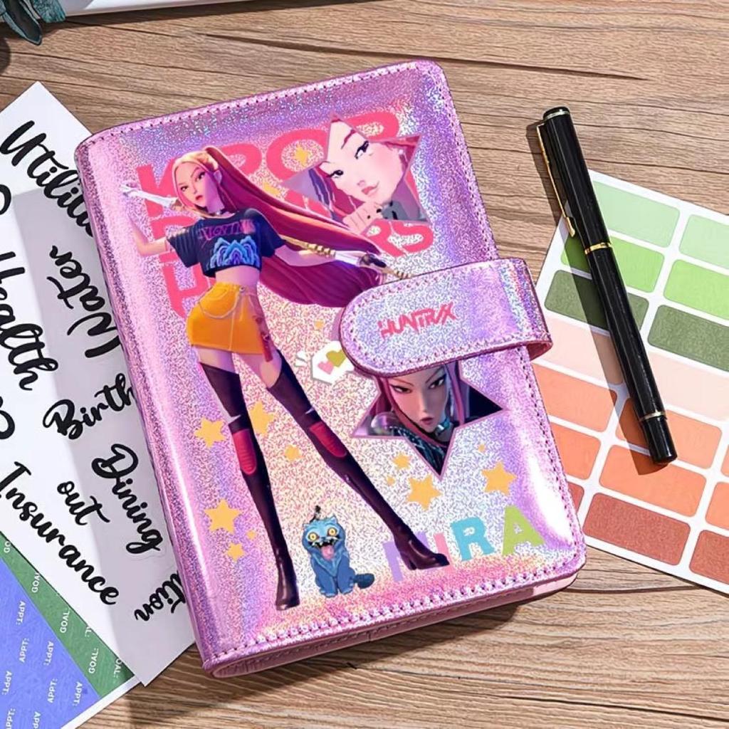 Kpop Hunters Laser Notebook Student Journal Hardcover Loose-leaf Cartoon Anime
