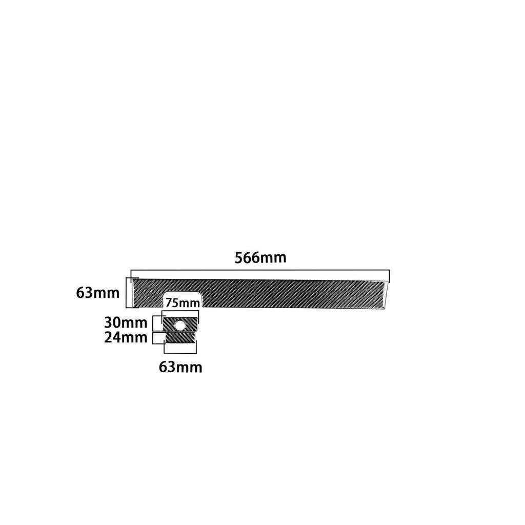 2014-2018 For Toyota Tundra 3Pcs Carbon Fiber Glove Box Panel Cover Trim Sticker