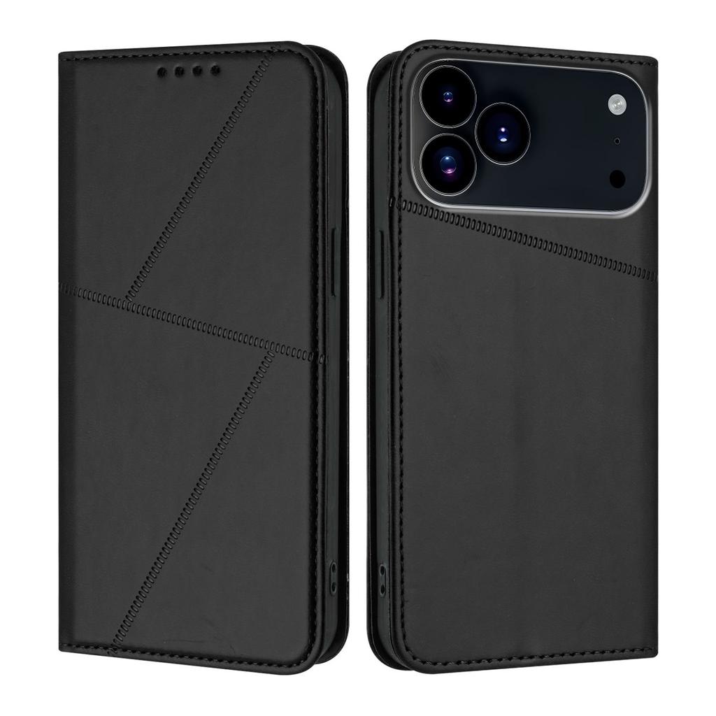 For iPhone 17 Pro Max Wallet Case Magnetic Closure Leather Flip Phone Cover with Stand