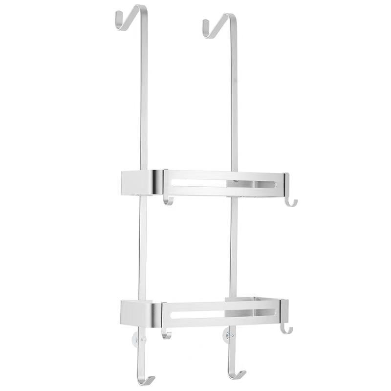 Carbon Steel Shower Caddy Hanging Bath Shelves Organizer Nail-free Shampoo Holder Storage Shelf Rack Bathroom Basket Holder