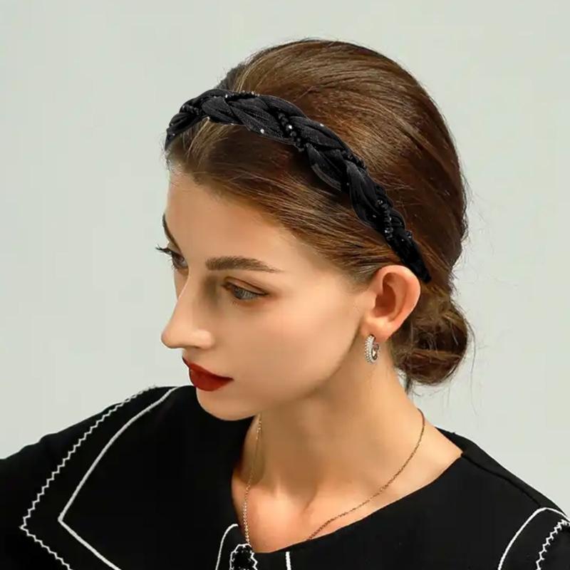 Rhinestoned Hairband For Women Toothcomb Design High Cranium Headdress Comfortable Hair Accessories Gift