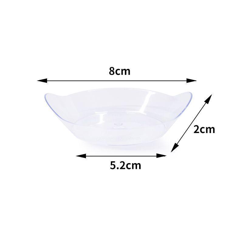 Set de Cupe Pătrate Transparente pentru Sos și Mousse cu Lingurițe - Perfect pentru Deserturi și Aperitive