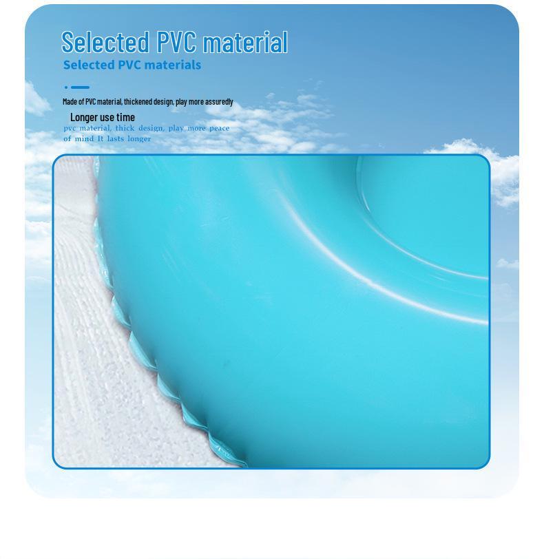 Inflatable 90cm Anti-Rollover Children's Ski Ring - Outdoor Cold-Resistant Thickened Ski Mat