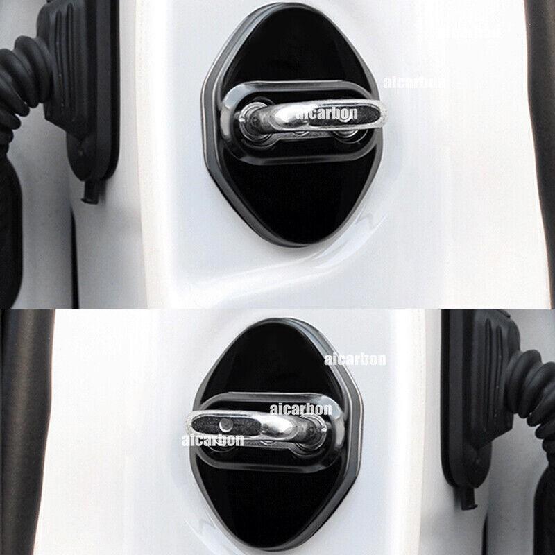 4x Black Titanium Door Buckle Protection Cover Trim For Toyota Corolla 2020-2024