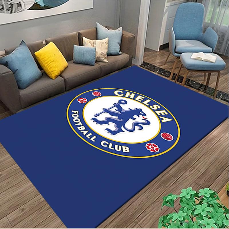 1 Stück Chelsea FC Teppich, Bequemer bedruckter Teppich für den Wohnbereich, Gemütlicher Teppich für Bürostühle