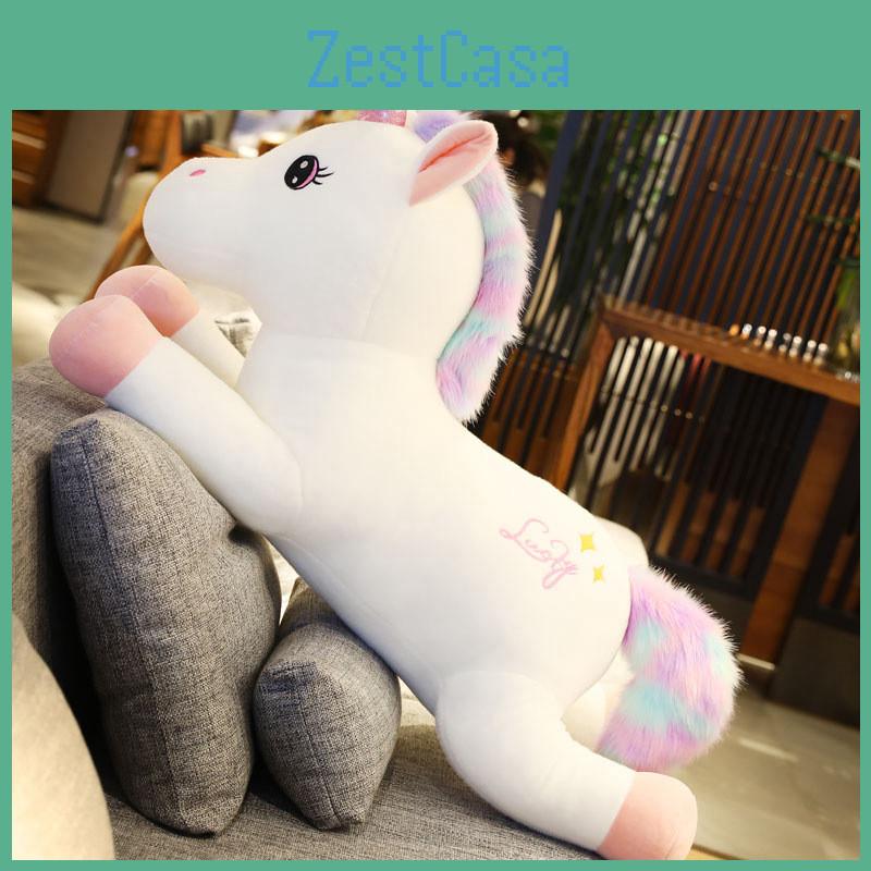 Unicorn Plush Toy Cartoon Stuffed Throw Pillow Doll Soft Cute Kids Xmas Gift