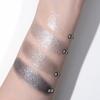 Glitter Punk Smoky Nero Ombretto Trucco Palette Metallico Argento Scuro Ombretto Illuminante Pigmenti Perlescenti Cosmetici