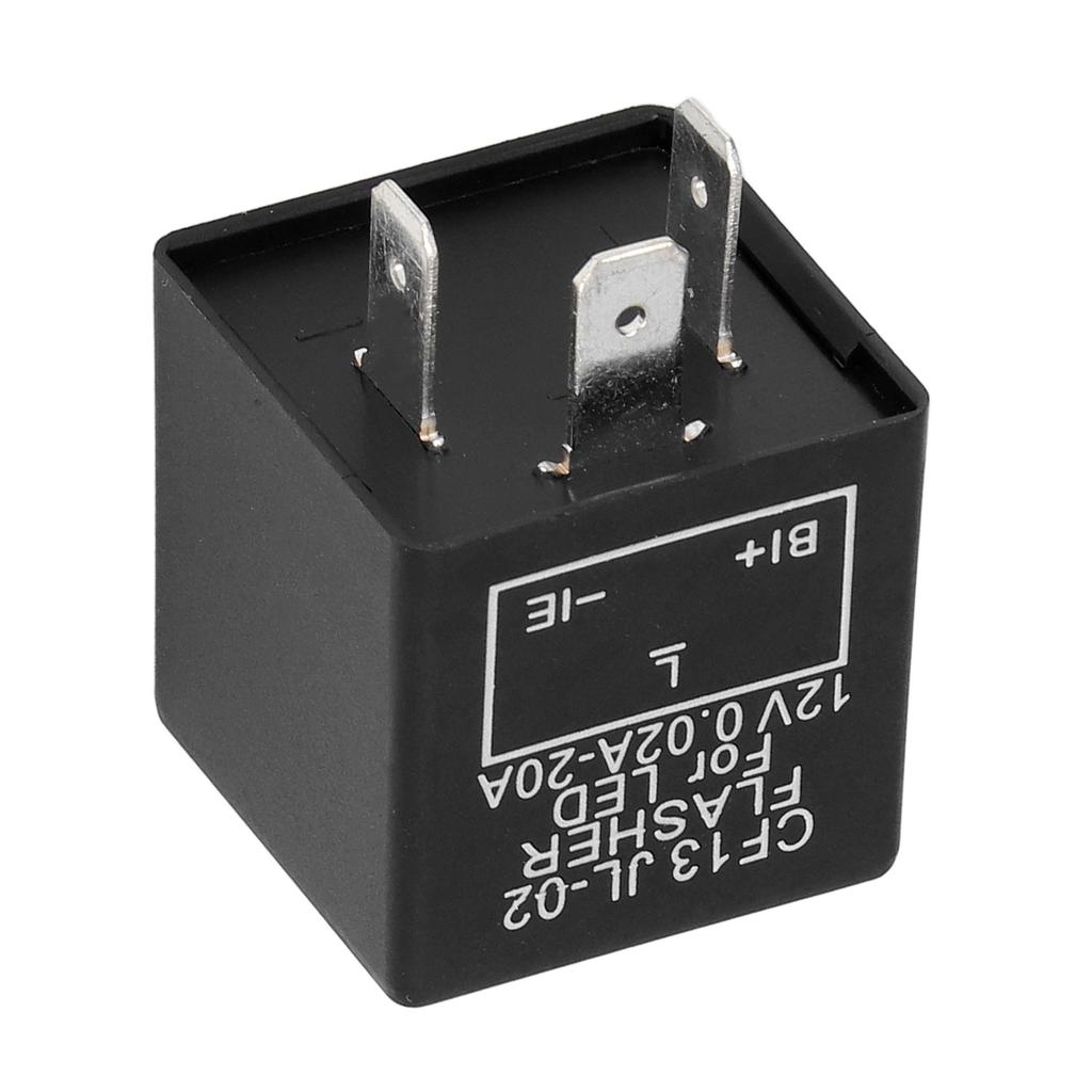 3 Pin Electronic Flasher Relay LED Turn Signal Light Control Flasher Normally Open DC 12V