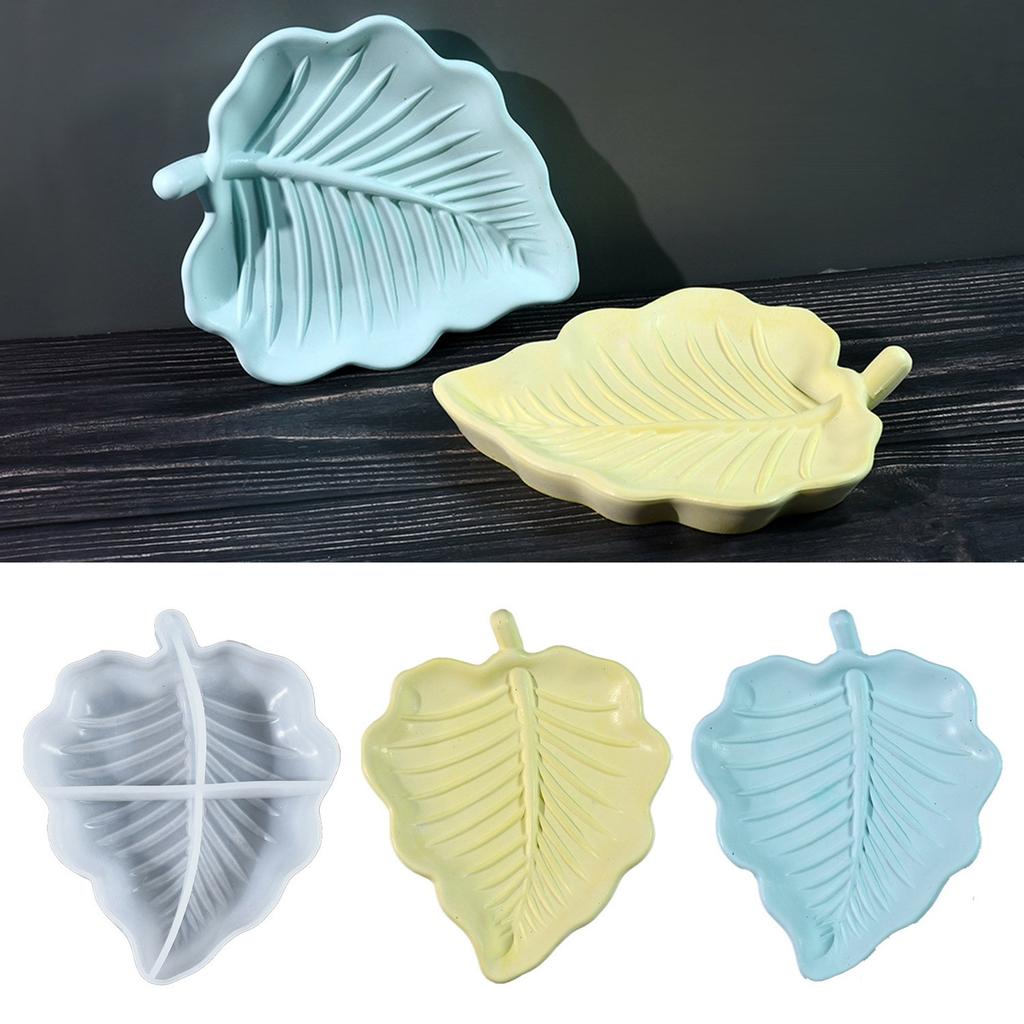 Decorative Tropical Leaf Trays Resin Mold Flexible Silicone Tray Mold for Tropical Leaf Resin Trays and Decorative Piec