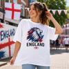 England Lion T Shirt Women Patriotic Flag Supporter Graphic Tee