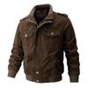 Men's Casual Color Jacket Zipper Pocket Stand Collar