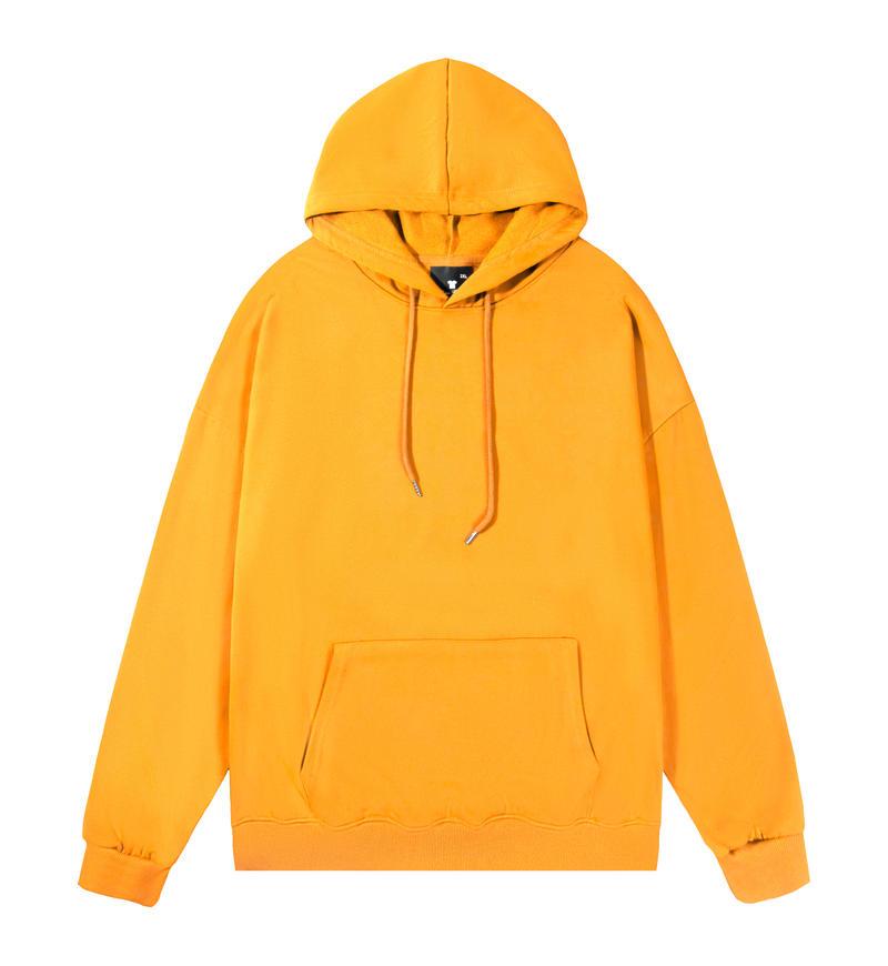 Euro Size Unisex Dropped Shoulder Twill Hooded Sweatshirt - Casual Versatile Style