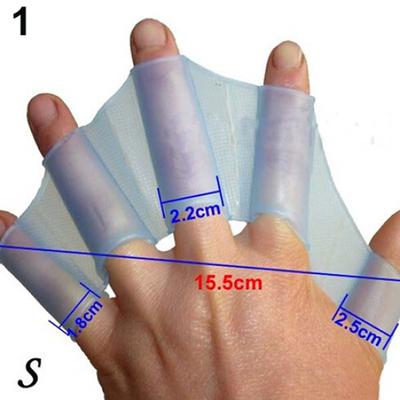 Schwimmen Finger Schwimmhäute Handschuhe Silikon Flossen Flossen Paddel Frosch Hand Zubehör