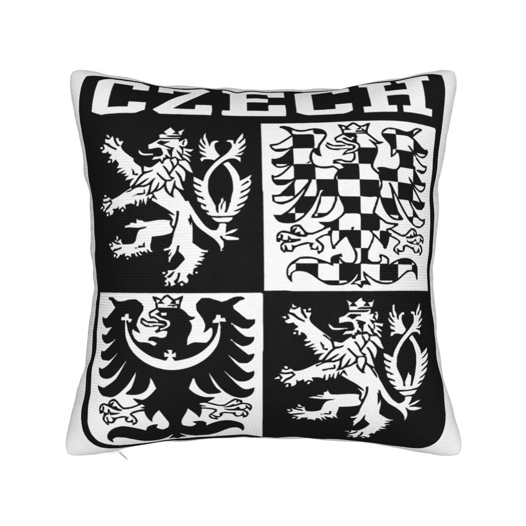 Czech Republic Coat Of Arms Pillow Cover Merch Soft Cushion Cover Decoration Pillow Case Cover Home Multiple Sizes