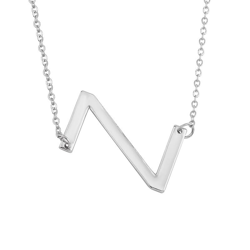 2026 Simple Hot-selling Jewelry, Letter Necklace, Trendy Neck Chain 26 English Letter Collarbone Chain 2025 Source