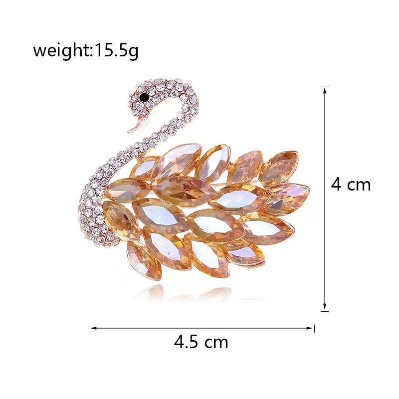 Элегантная Брошь-Булавка Лебедь - Безопасная Булавка Против Раскрытия в Корейском Стиле, Аксессуар для Женской Одежды