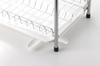 Pearl Metal 2-Tier Dish Drainer Basket with Plastic Tray and Stainless Steel Dish Drainer Rack, Litera HC-307