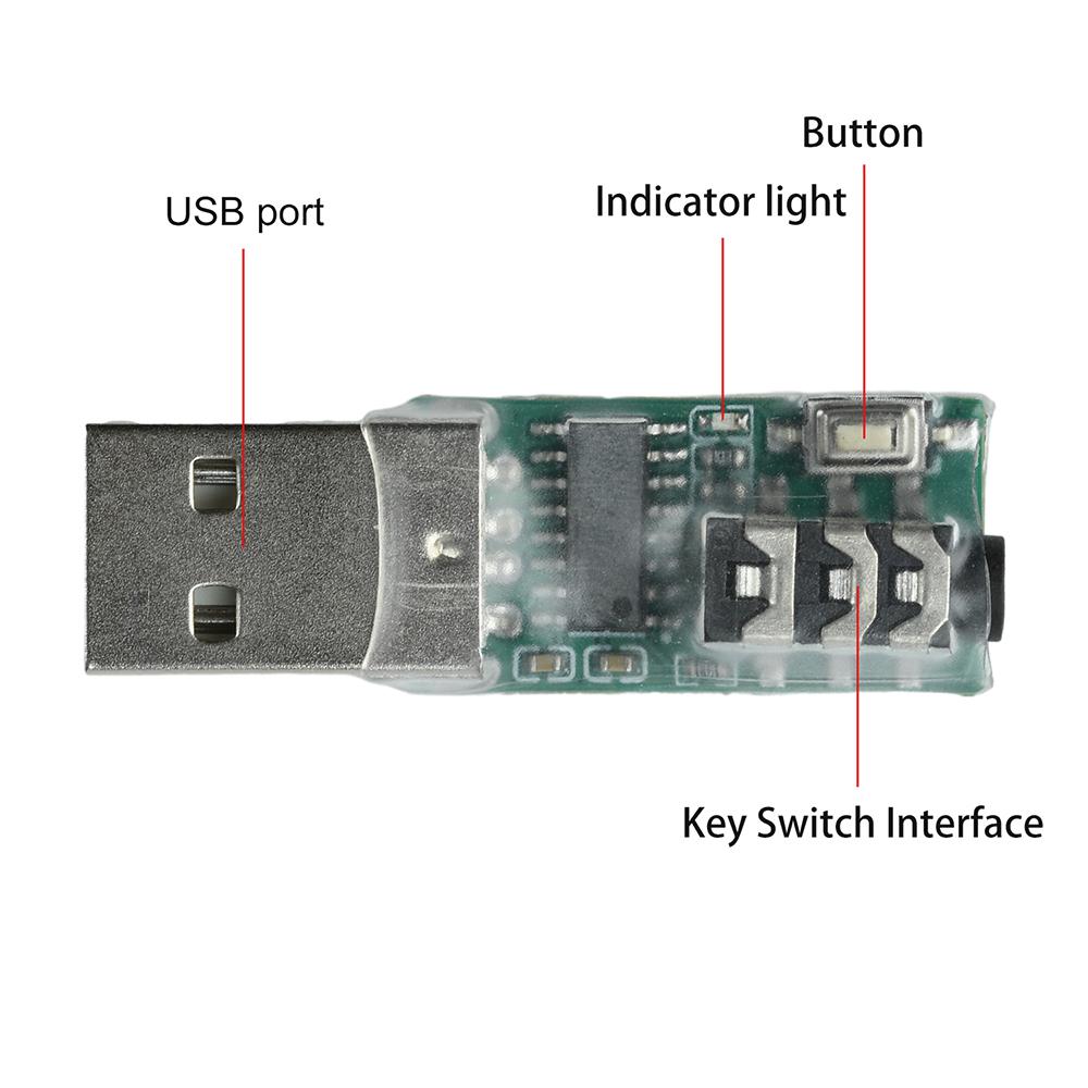 Morse Code Training Adapter USB Key Trainer for VBand/CW Key Mobile Computer for CW Key Trainer Connector Electronic Kit