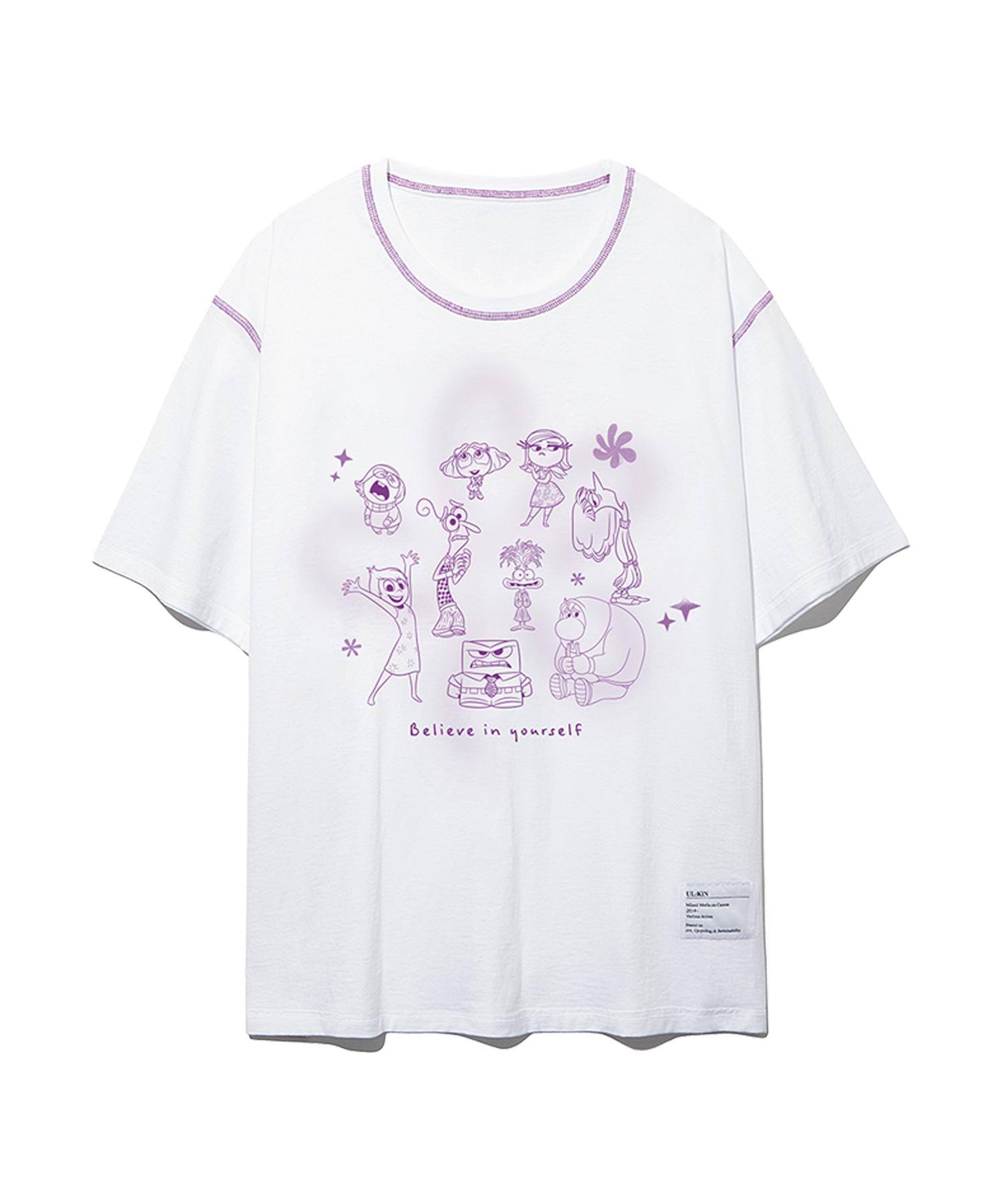 Canvas Inside Out 2 Emotion World Oversized Short Sleeve T-Shirt_White White/Xl