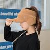 CNTANG 2026 New Autumn Winter Fashion Women's Knitted Fleece Hat Ladies With Earflaps Hats Empty Top Baseball Cap For Female