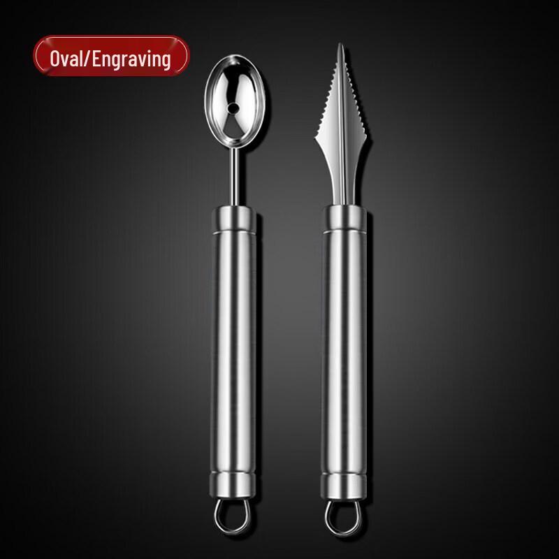 304 Stainless Steel Fruit Carving & Ice Cream Scoop Set