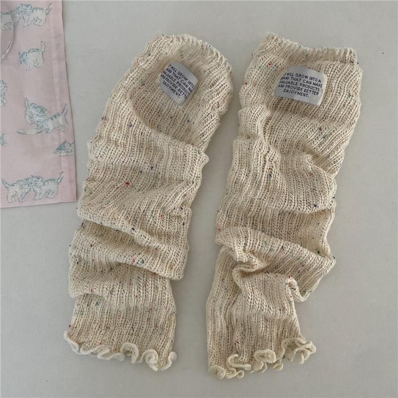 

2 пары носков с тканевой этикеткой «Дофамин», однотонные махровые носки, летние носки двойной вязки для женщин 2 Pairs бежевый