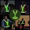 LED Reflective Vest Light Up Running Vest High Visibility Cycling Security Vest with Phone Bag for Outdoor Night Running Walking