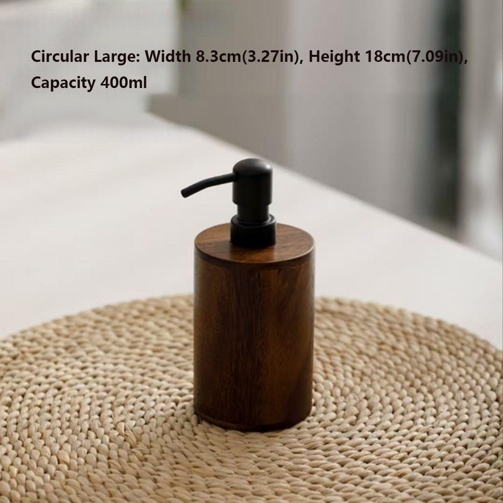 Press Type Shampoo Container Wood Shower Gel Bottle Hand Sanitizer Bottle Home