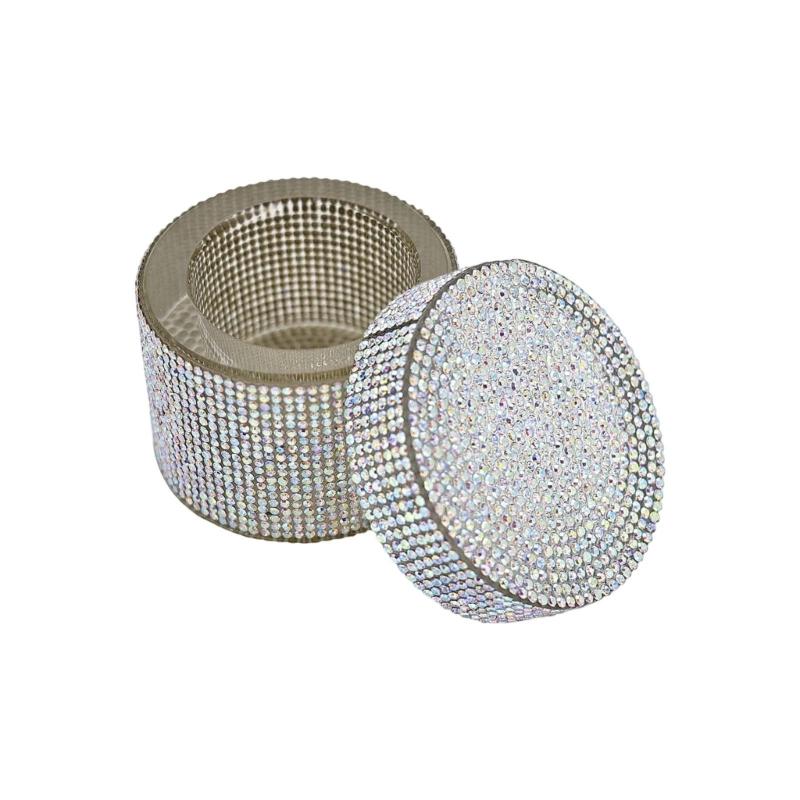 Multifunktionale Nailart-Tasse mit Strassdekoration zur Pinselreinigung und Schmuckpräsentation, zartes Aussehen