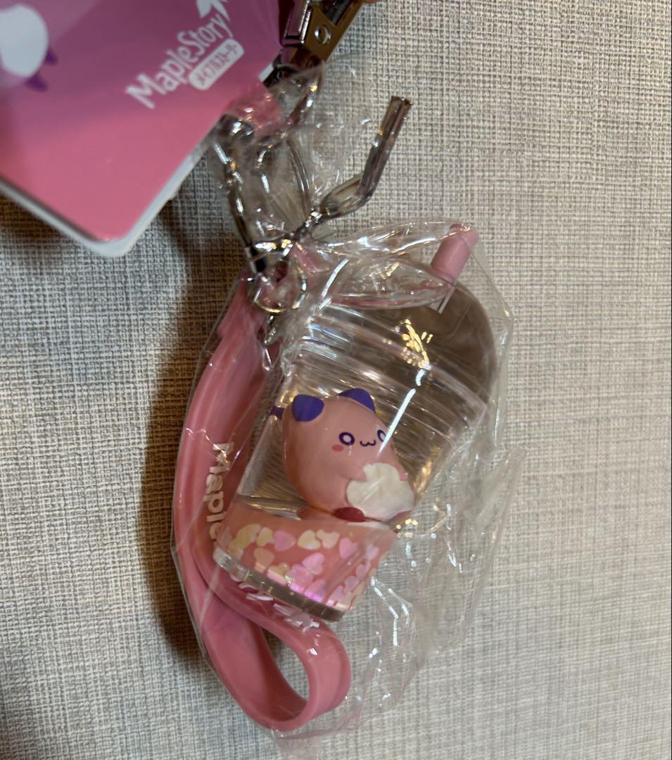 

[USED] Official MapleStory Juice Keychain Pink Bean