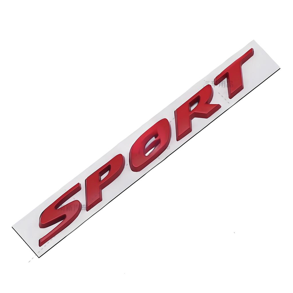 3D Metal Car SPORT Letter Emblem Badge Logo Sticker Rear Trunk Fender Side Decal Universal Auto Exterior Decoration Accessories