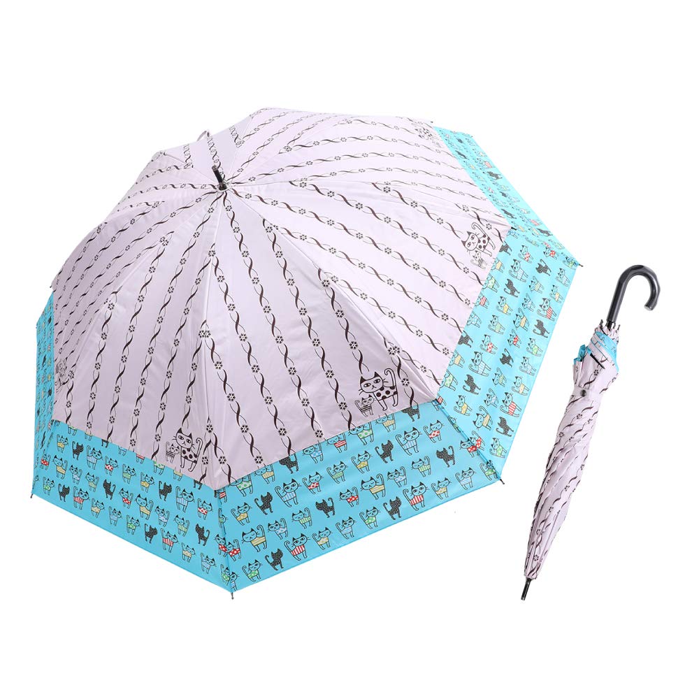 

трансформируемый кошачий фонарик для солнечной и дождливой погоды розовый x саксофон [GlovesDEPO] Широко открывающийся ветроустойчивый зонт, зонтик от солнца, узор, блокирующий, дни, розовый