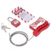 Lockout Tagout Cable Lock Stainless Steel Metal Adjustable Impact Resistant Adjustable Cable Lockout for Industry