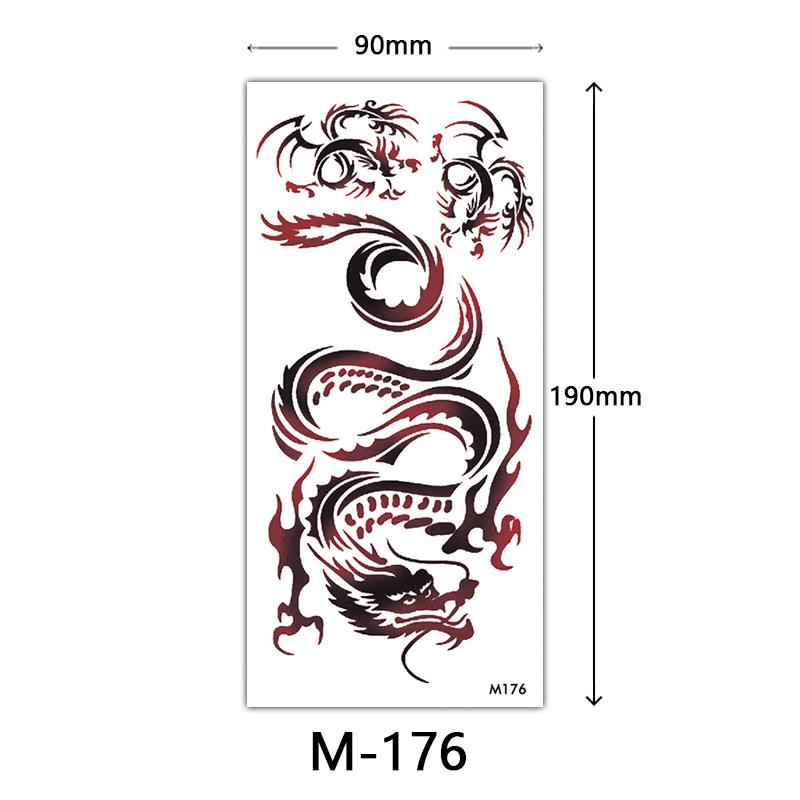 Wasserdichtes dreidimensionales Farbdruck-Tattoo-Sticker, Schmetterling Blume Tier Tattoo